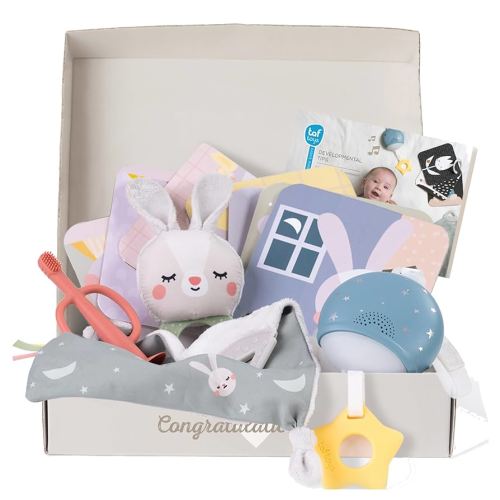 Taf Toys Newborn Bedtime Kit - Ultimate with 12 Activities for Smooth Bedtime Routine - Includes Music and Light Unit - Ideal for New Baby Boy or Girl