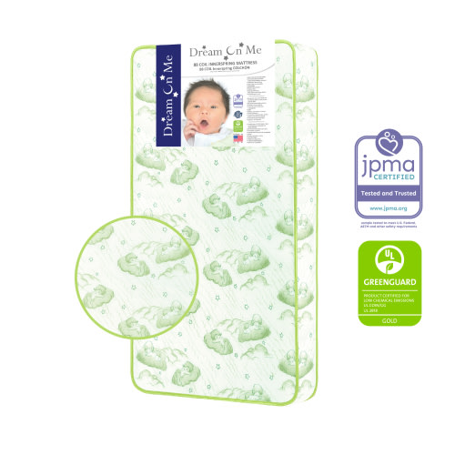 Free Shipping! Dream On Me Twilight Spring Crib and Toddler Bed Mattress, Green