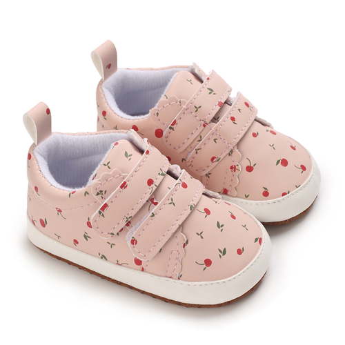Loliuicca Baby Girls Sneakers Cute Fruit Print Crib Shoes Infant Loafers