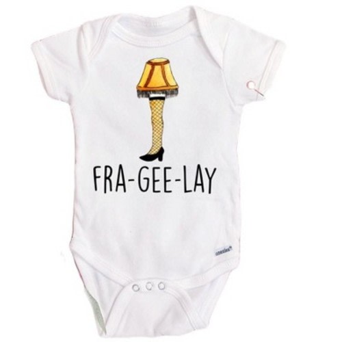 Christmas Leg Lamp Onesie® Baby Boy Girl Clothes Infant Bodysuit Funny Cute Story GS1 White 0-3M Onesie®