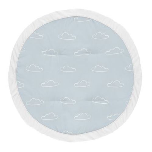 Sweet Jojo Designs Boy Baby Tummy Time Playmat Airplane Blue And White