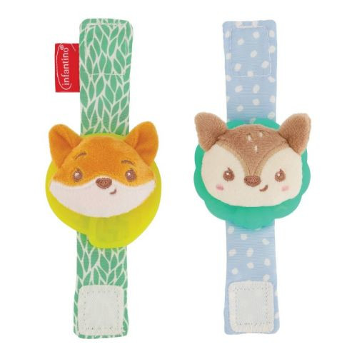 Infantino Wrist Rattles - Fox And Deer