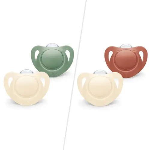 Nuk For Nature Orthodontic Silicone Soother 0-6 Months 2 Pack | Baby Bunting AU