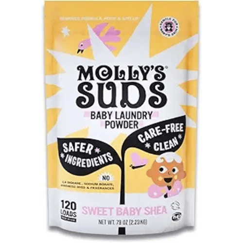 Molly's Suds Baby Laundry Detergent Powder | Removes Formula, Poop & Spit-Up Stains | Extra Gentle for Newborns (Sweet Baby Shea)