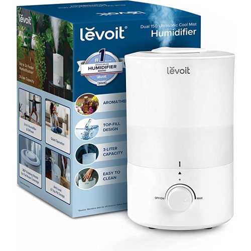 LEVOIT Humidifiers for Bedroom, 3L Cool Mist Top Fill Oil Diffuser for Nursery