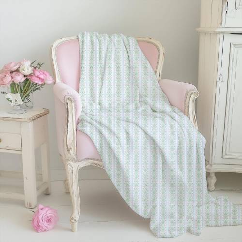 Soft Pink Blue and Green Grandmillenial Blanket Preppy Blanket Throw Dorm Room Essentials Fluffy Lightweight Stroller Picnic Travel Plush