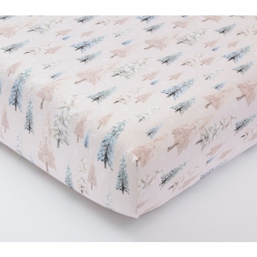 Winter Wonderland Organic Flannel Crib Fitted Sheet