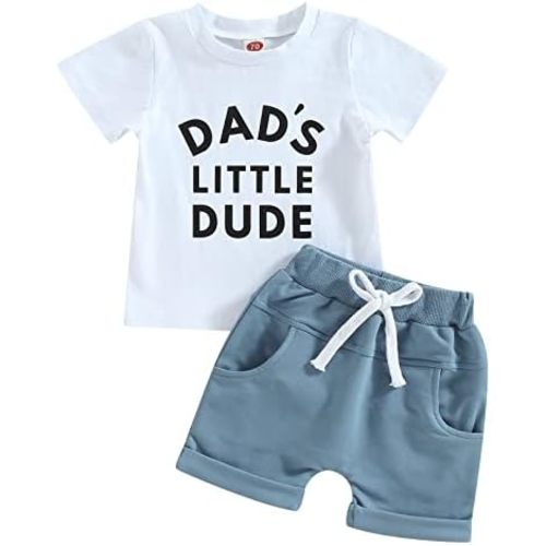 BemeyourBBs Toddler Baby Boy Summer Clothes Funny Letter T Shirt Elastic Waist Pockets Shorts Set 2 Piece Outfit