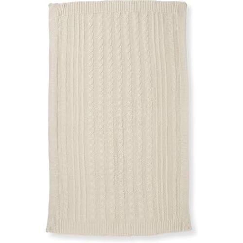 Burt's Bees Baby Infant Blanket, Cable Knit, Made with 100% Soft Breathable Organic Cotton, Nursing Blankets, Machine Wash Baby Newborn Essentials, Size 30 x 40 Inch