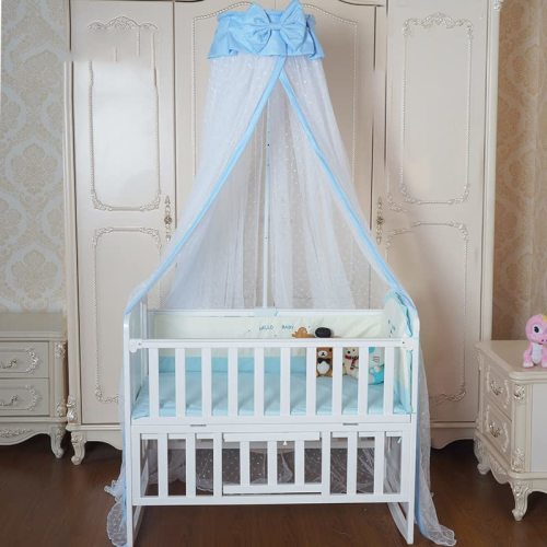 Joylife Baby Netting Baby Toddler Bed Crib Dome Canopy Netting (Blue)