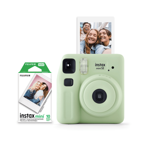 Fujifilm instax Mini SE Instant Camera with Bonus 10 pack Mini Film, Seafoam Green