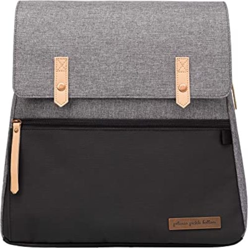 Petunia Pickle Bottom Meta Backpack | Baby Bag | Diaper Bag Backpack for Parents | Stylish Bag and Organizer | Comfortable, Spacious, and Sleek Backpack for On the Go Moms and Dads| Graphite/Black
