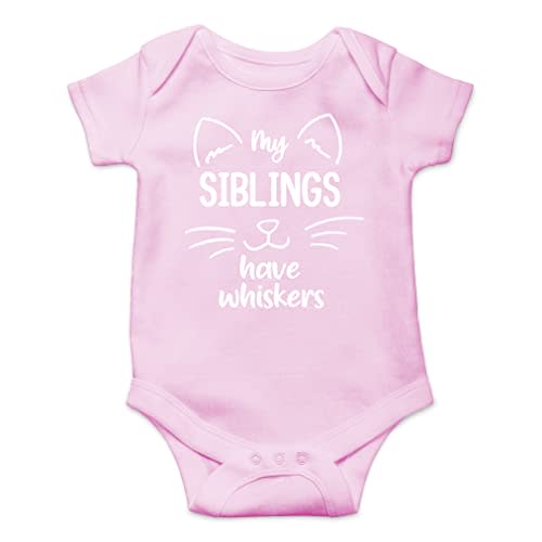 AW Fashions My Siblings Have Whiskers Baby Bodysuit Funny Cute Infant Outfit Romper Clothing Boys Girls