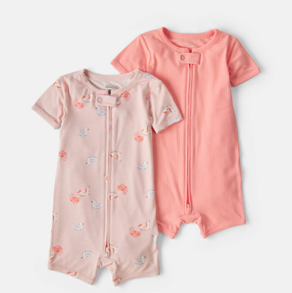 Baby Girl 2-Pack Flamingo PurelySoft™ 1-Piece Pajama - Pink | Carter's