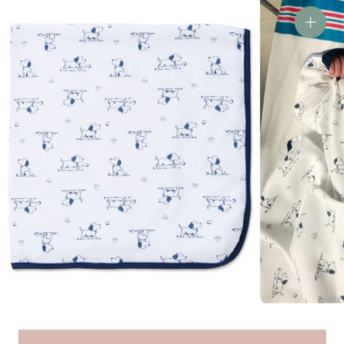 Puppy Toile Receiving Blanket