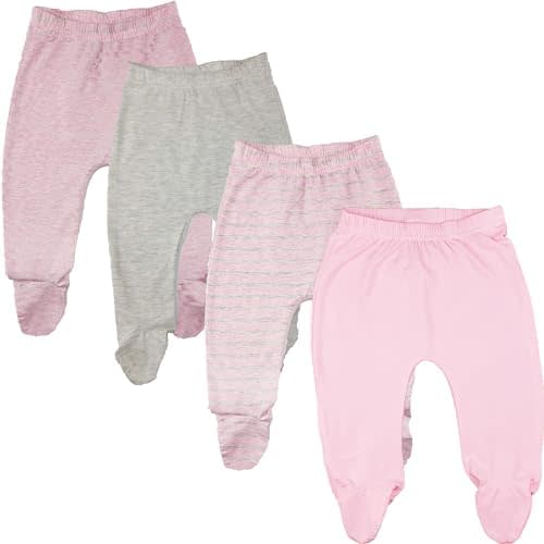 123 Bear Baby Soft Cotton Spandex Pants with Feet