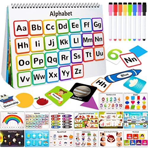 Busy Book for Kids, Preschool Montessori Toys for Toddlers, Autism Sensory Educational Toys for 1 2 3 Years Old, Activity Binder Quiet Book, Early Learning Toys, Boys Girls Develops Fine Motor Skills