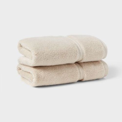2pk Spa Plush Hand Towel Set Ivory - Threshold™