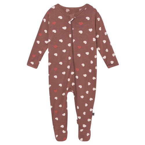 Modern Moments by Gerber Baby Neutral Viscose Valentine's Day Two-Way Zip Sleep 'N Play Footed Pajamas, Sizes Newborn - 6/9 Months