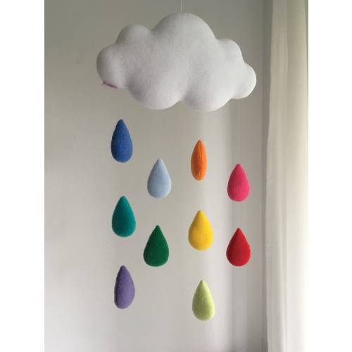 Cloud Baby Mobile - Rainbow Cloud