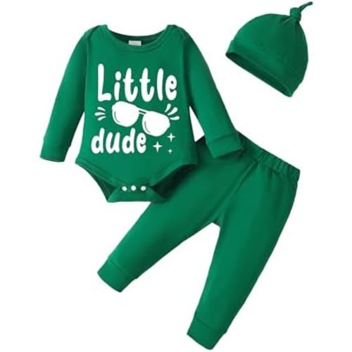 NZRVAWS Newborn Baby Boy Clothes Outfits Letter Prined Romper Pants Set Baby Boy Clothing 0 3 6 9 12 18 Months
