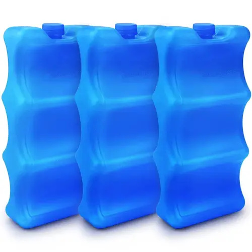 Pack of 3 Reusable Ice Packs for Breastmilk Storage, Bottle Ice Packs for Cool Cooler Bag, Breakfast, Lunch, Baby Bottles, Beer, Camping and Travel