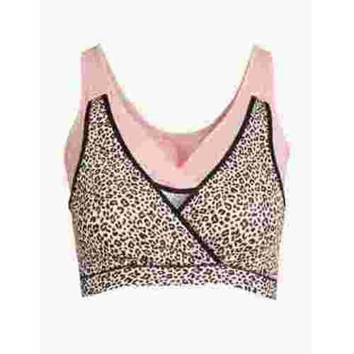 Joyspun Women's Maternity Wrap Front Nursing Bra, 2-Pack, Sizes S to 3X