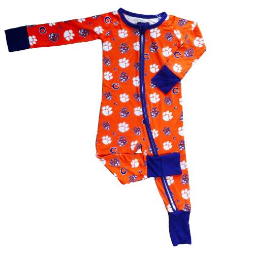 Clemson Tigers Zippy One-Piece | Vintage Logo Baby Sleeper