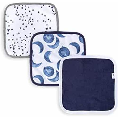 Burt's Bees Baby Infant Washcloths, 100% Organic Cotton, Soft and Super Absorbent Knit Terry Wash Cloth - 3 Pack Set