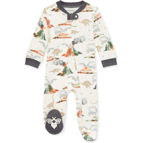 Burt's Bees Baby Boys' Sleep & Play PJs, 100% Organic Cotton One-Piece Zip Front Jumpsuit, Baby Boys Footie Pajamas & PJs