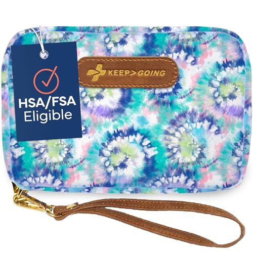 KeepGoing Travel First Aid Kit for Kids – 130 Pc. for Car, Home, Purse, Diaper Bag & Backpack with Latex-Free Bandages - Mini First Aid Kit Travel Size TSA-Approved