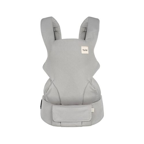Baby Tula Explore Mesh Baby Carrier 7 – 45 lb, Adjustable Newborn to Toddler Carrier, Multiple Ergonomic Positions Front and Back, Breathable and Cool – Tula Coast + Mesh, Overcast
