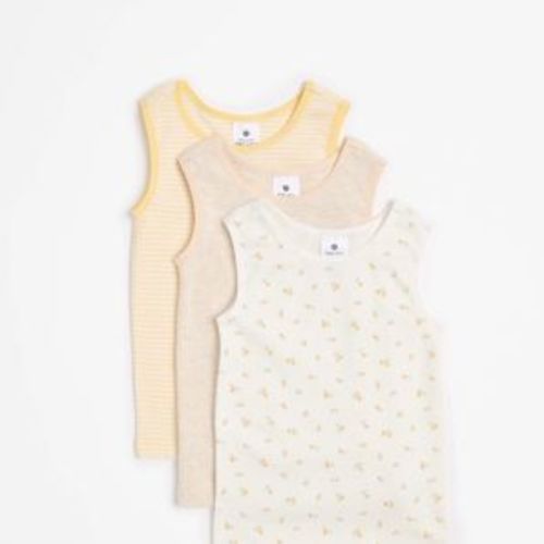 Baby Organic Cotton Vests 3 Pack | Target Australia