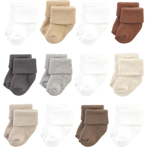 Hudson Baby Baby Girls' Cotton Rich Newborn and Terry Socks