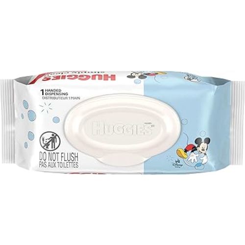 Huggies Simply Clean Unscented Baby Diaper Wipes, 1 Flip-Top Pack (64 Wipes Total), Packaging May Vary