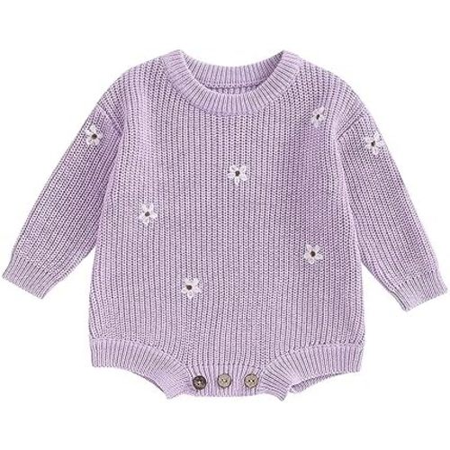 FYBITBO Baby Girl Boy Sweater Knit Oversized Pullover Sweatshirt Romper Onesie Warm Fall Winter Clothes Outfit Newborn