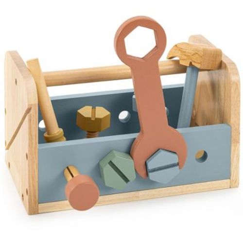 ZICOTO Wooden Tool Set for Toddlers – Durable Montessori Toolbox Kit with Hammer for Kids Ages 2–5 – Fun Gift with 30+ Safe Tools for Creative Play