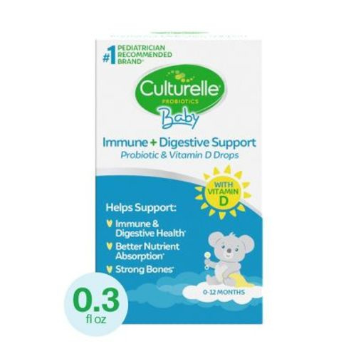Culturelle Baby Immune + Digestive Support Probiotic Drops For Infants & Newborns - 0.3 Fl Oz