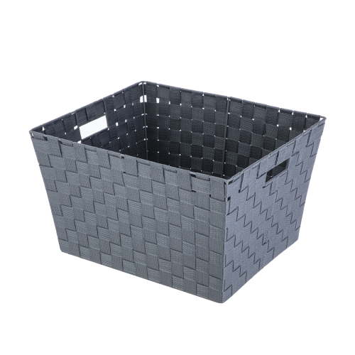 Mainstays Medium Grey Woven Decorative Storage Basket