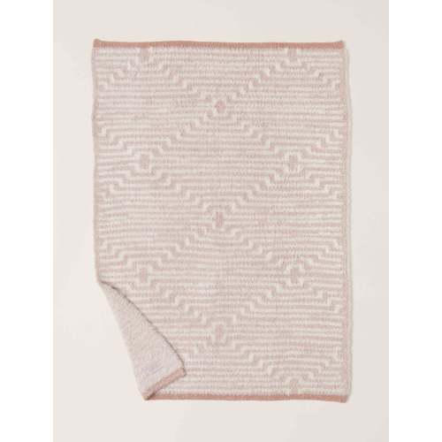 CozyChic Geo Stripe Stroller Blanket | Antique Rose