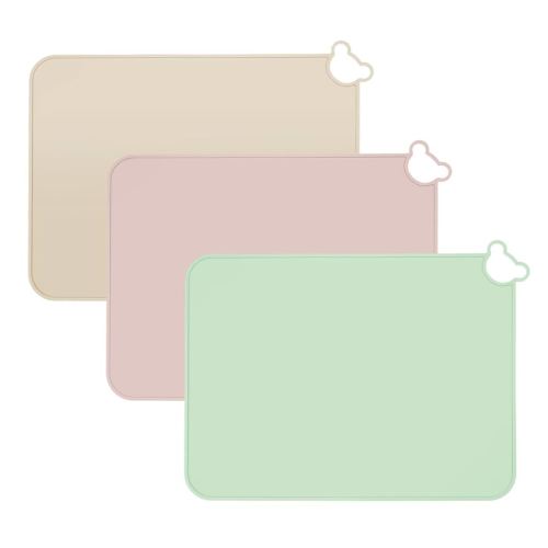 Amazon.com : PandaEar 3 Pack Silicone Placemat for Toddlers Kids for Dining Table & Restaurants - Portable Silicone Mat for Baby Eating - Food Grade Non-Slip Baby Table Mat : Baby