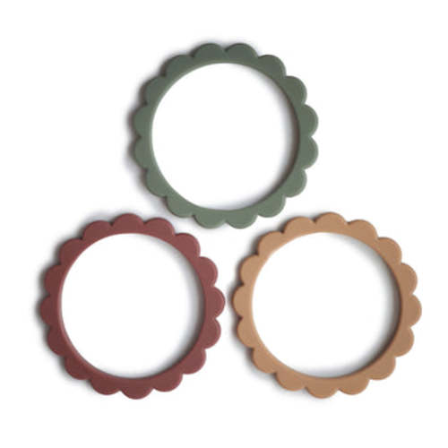 mushie Baby Silicone Flower Teether Bracelet