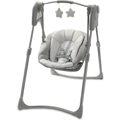 Graco Slim Spaces Compact Baby Swing, Reign