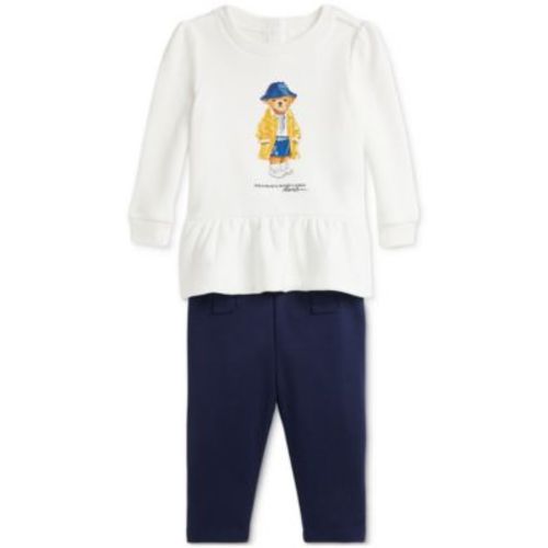 Baby Fleece Polo Bear Sweatshirt & Legging Set