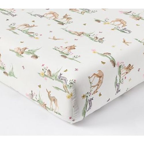 Organic AERIN Fawn Crib Sheet , Multi
