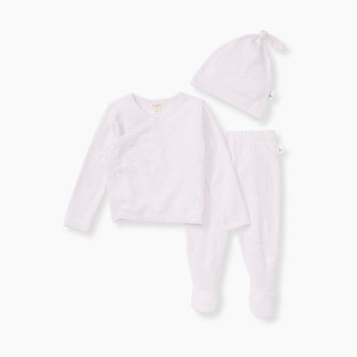Burt's Bees Baby Organic Cotton Raised Terry Bee Take Me Home Set - Lavender Bee, 0-3 M