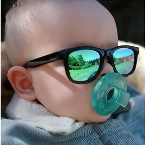 COASION Bendable Flexible Polarized Newborn Baby Sunglasses with Strap for Infant Boys Girls Age 0-12 Months CA8042