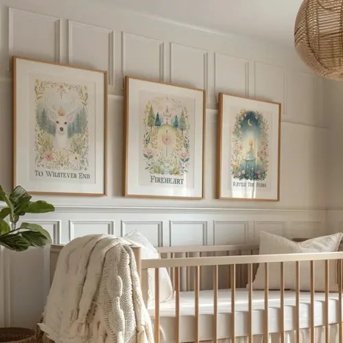 Throne of Glass: 3 Piece Art Set — Alphadorable | Custom nursery art and decor