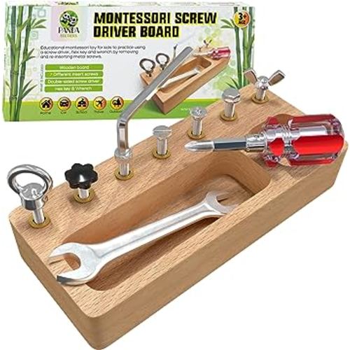 Panda Brothers Montessori Screwdriver Board Set