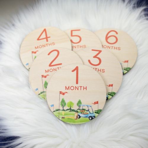 Golf Milestone Cards, Golf Milestone Markers, Wood Milestone Cards, Baby Milestones, Photo Prop, Golf Nursery Theme B20 - Etsy